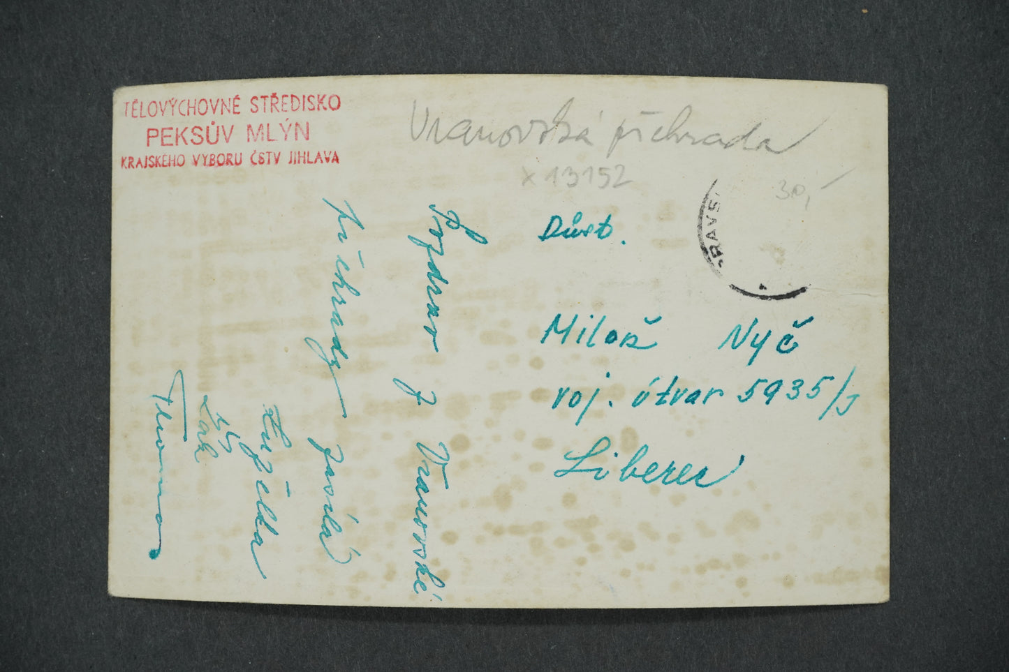 Pohlednice PEKSŮV MLÝN JIHLAVA (x13152)