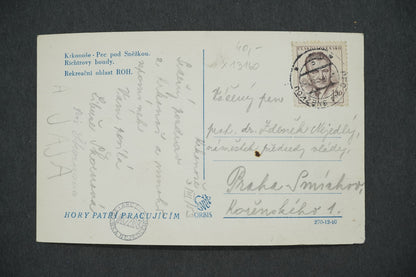 Postcard KRKONOSE - PEC UNDER SNOW. RICHTER'S SHELTERS (x13160)