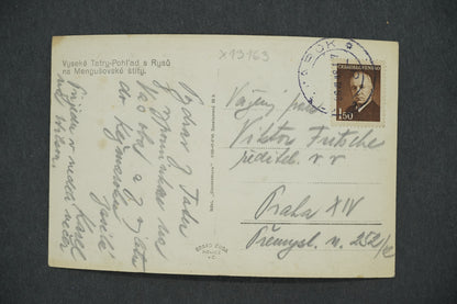 Postcard HIGH TATRAS - VIEW FROM THE LINES ON THE MENGUŠOV SHIELD (x13163)