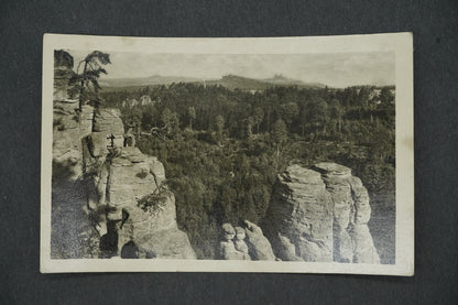 Pohlednice PRACHOVSKÉ SKÁLY POHLED S HRABĚNČINY VYHLÍDKY (x13222)