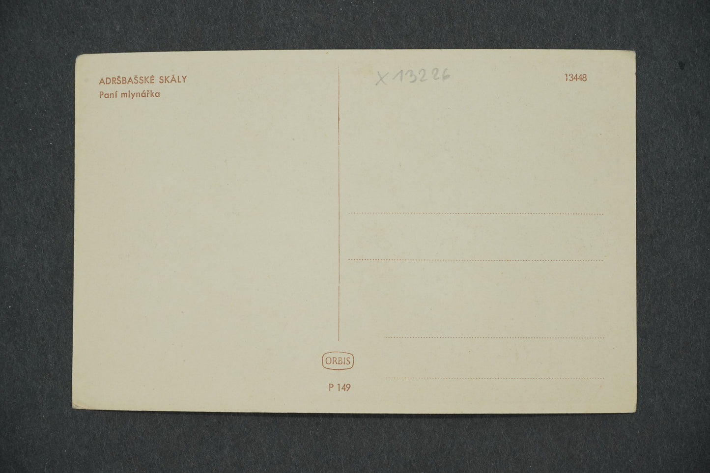Pohlednice ADRŠBAŠSKÉ SKÁLY PANÍ MLYNÁŘKA (x13226)