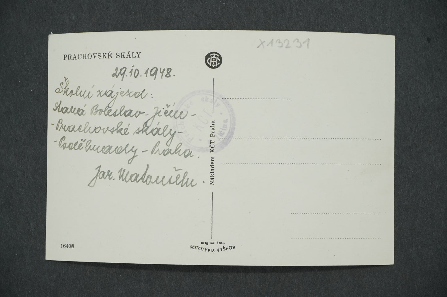 Pohlednice PRACHOVSKÉ SKÁLY (x13231)