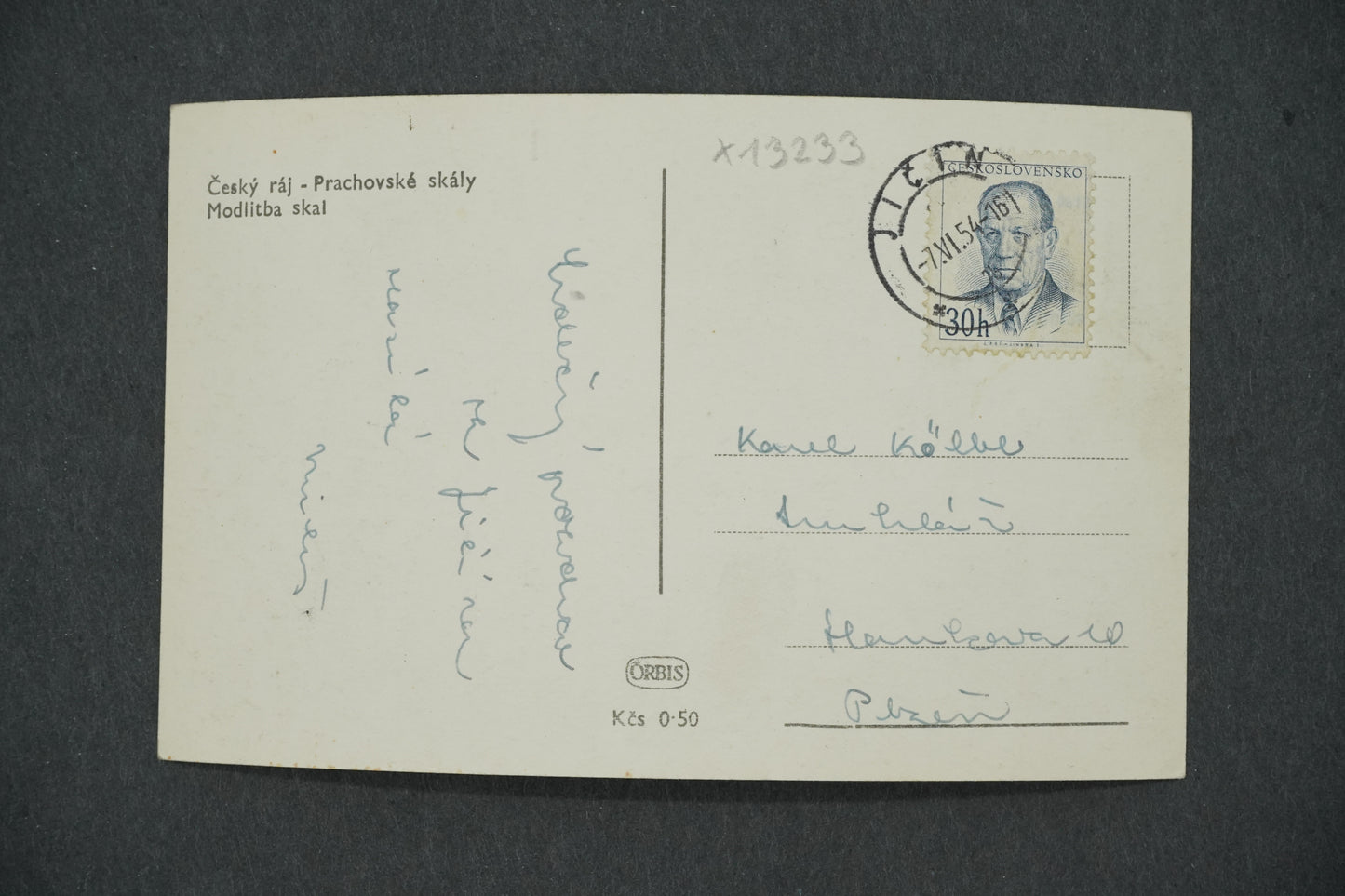Pohlednice ČESKÝ RÁJ - PRACHOVSKÉ SKÁLY MODLITBA SKAL (x13233)