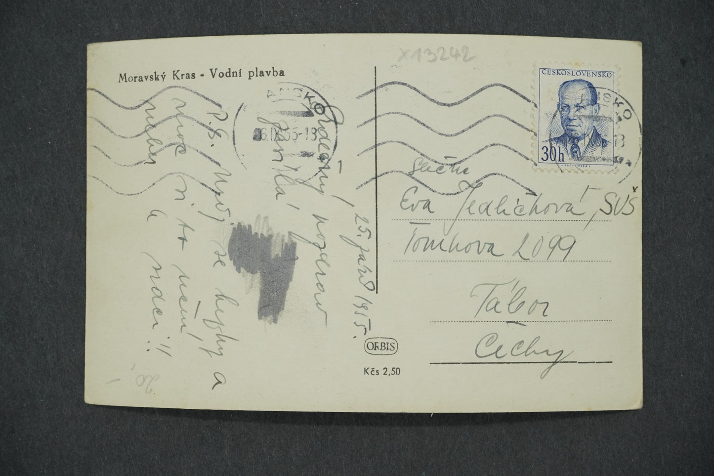 Postcard MORAVIAN KARST - WATER CRUISE (x13242)