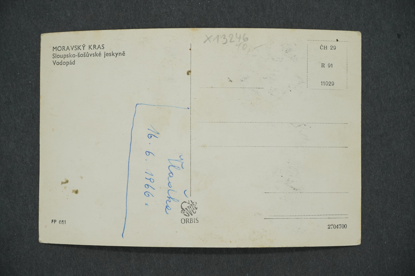Postcard MORAVIAN KARST SLOUP-ŠOŠŮV CAVES WATERFALL (x13246)