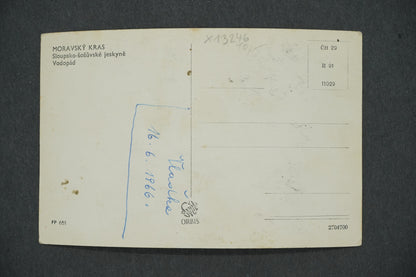 Postcard MORAVIAN KARST SLOUP-ŠOŠŮV CAVES WATERFALL (x13246)