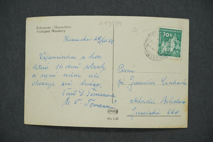 Postcard KRKONOSE MOUNTAINS HARRACHOV MUMLAVY WATERFALL (x13259)