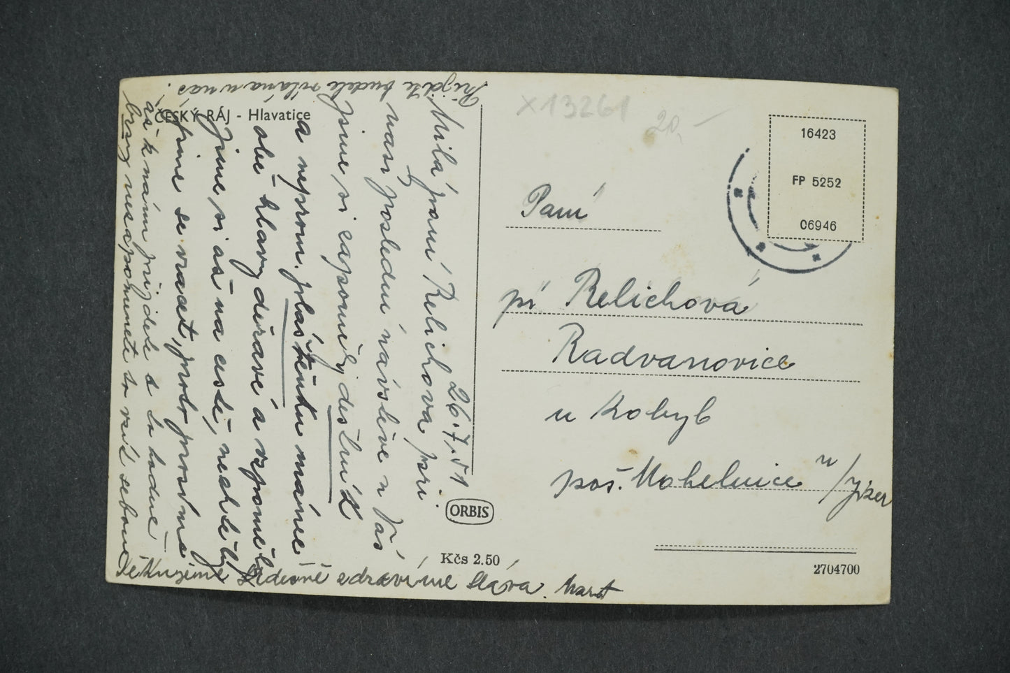 Pohlednice ČESKÝ RÁJ - HLAVATICE (x13261)