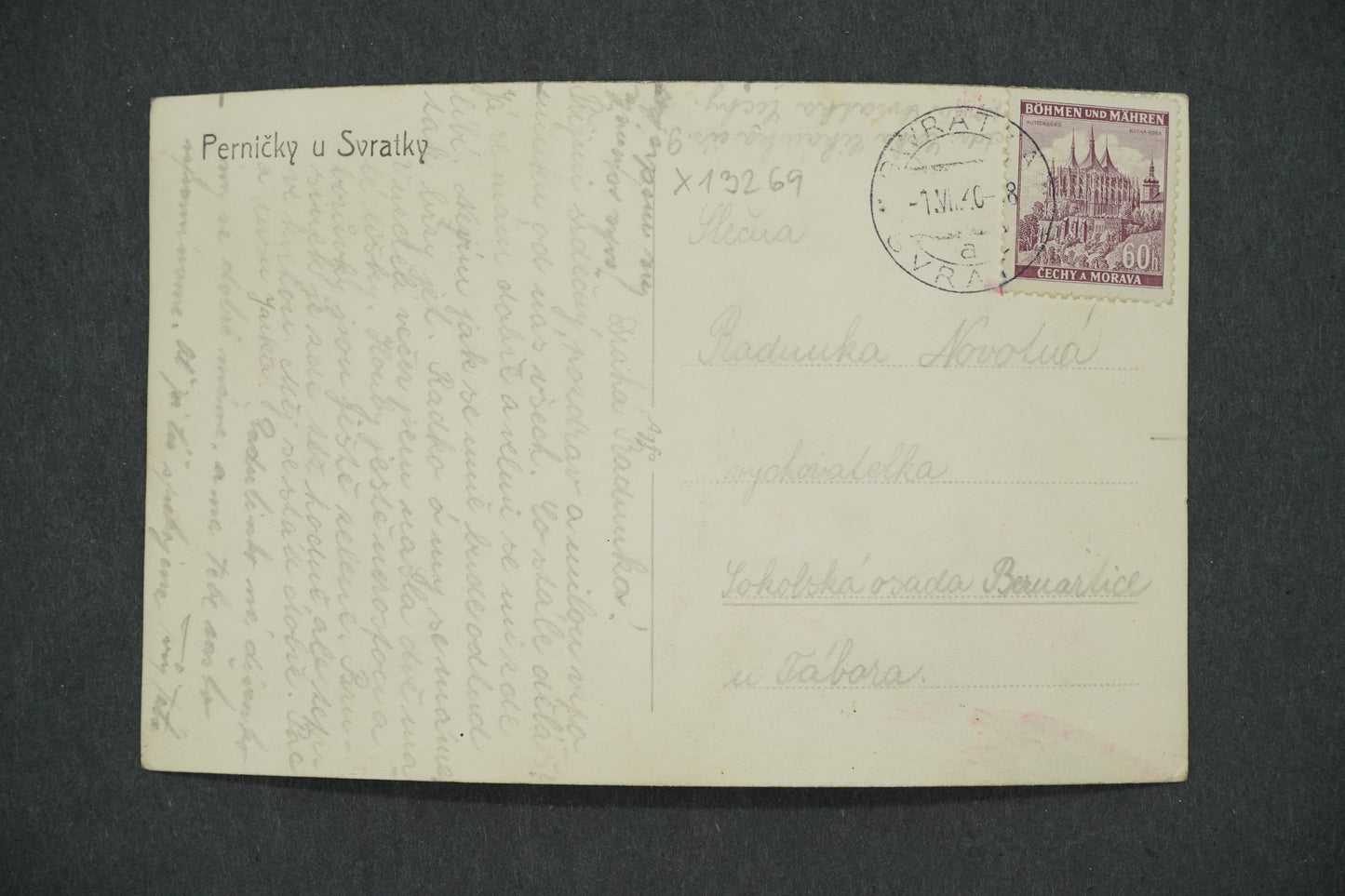 Pohlednice PERNIČKY U SVRATKY (x13269)