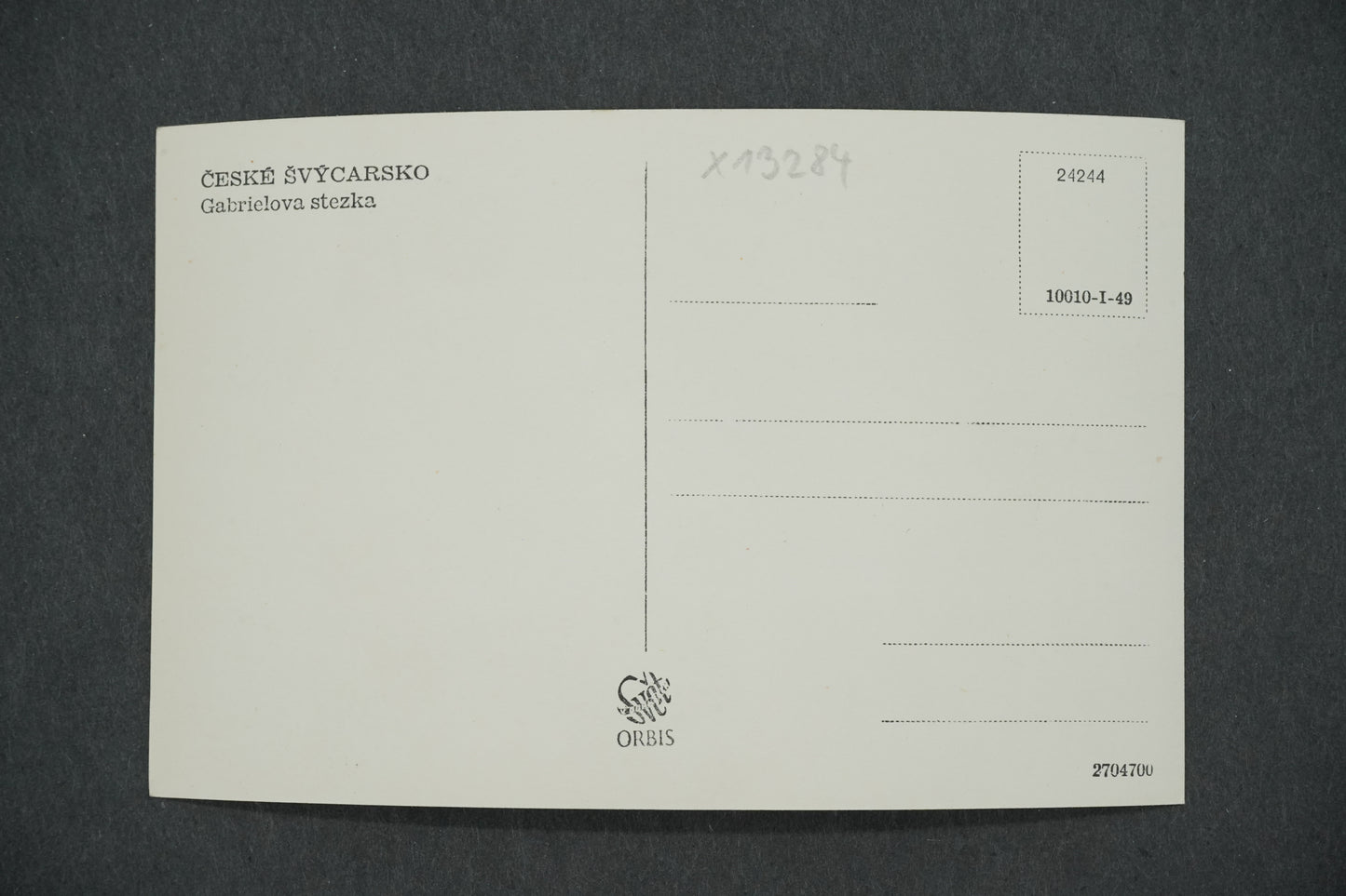 Postcard BOHEMIAN SWITZERLAND GABRIEL'S TRAIL (x13284)