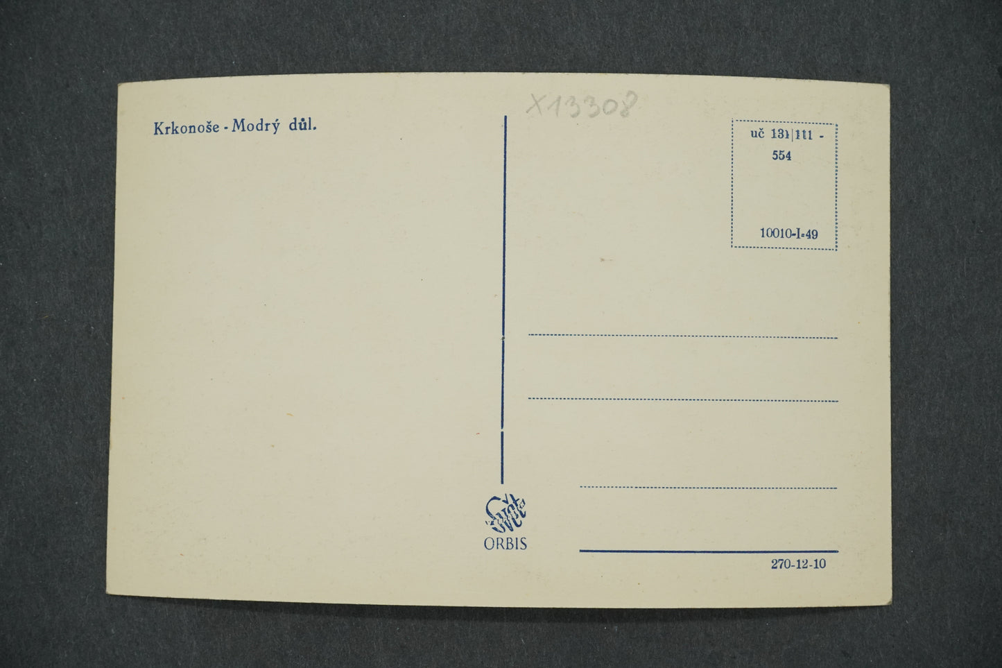 Pohlednice KRKONOŠE - MODRÝ DŮL. (x13308)