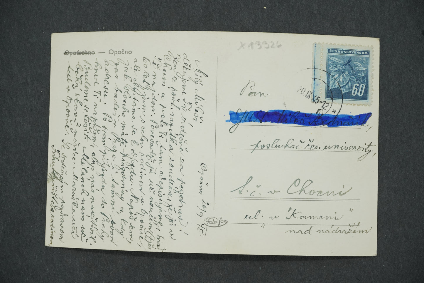 Pohlednice OPOČNO (x13326)