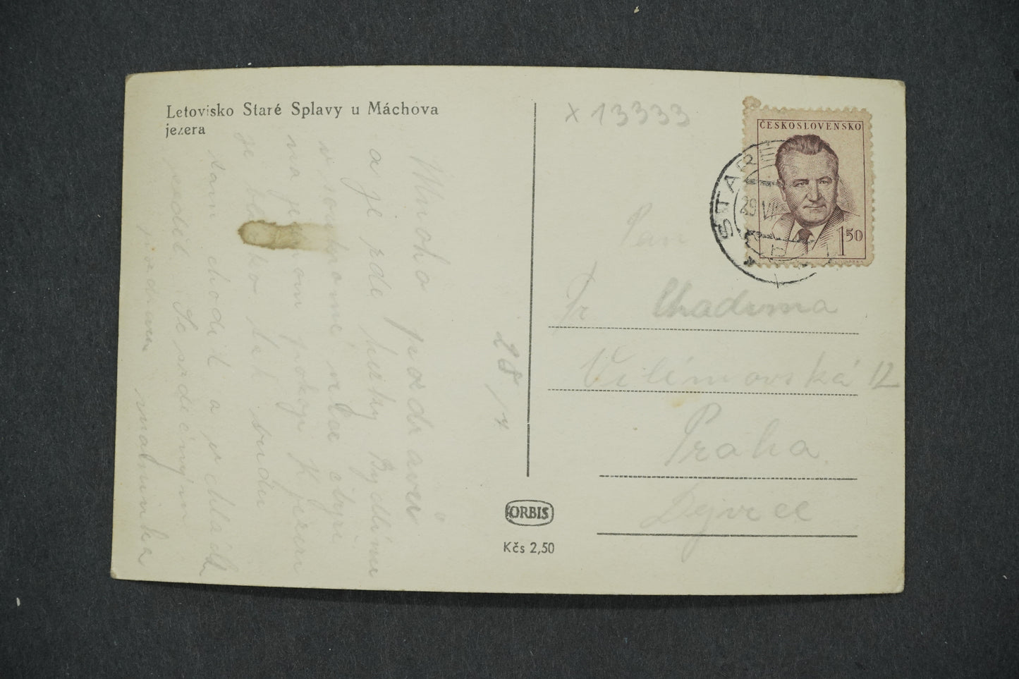 Postcard STARÉ SPLAVY RESORT BY LAKE MÁCH (x13333)