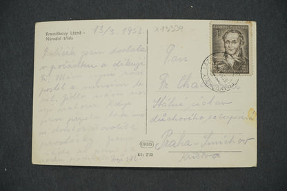 Postcard FRANCISKA LÁZNE NATIONAL CLASS (x13334)