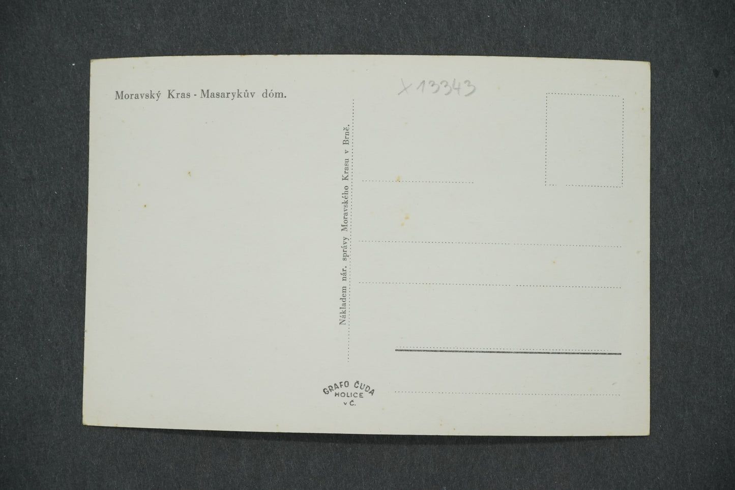 Postcard MORAVIAN KRAS - MASARYK'S HOUSE. (x13343)