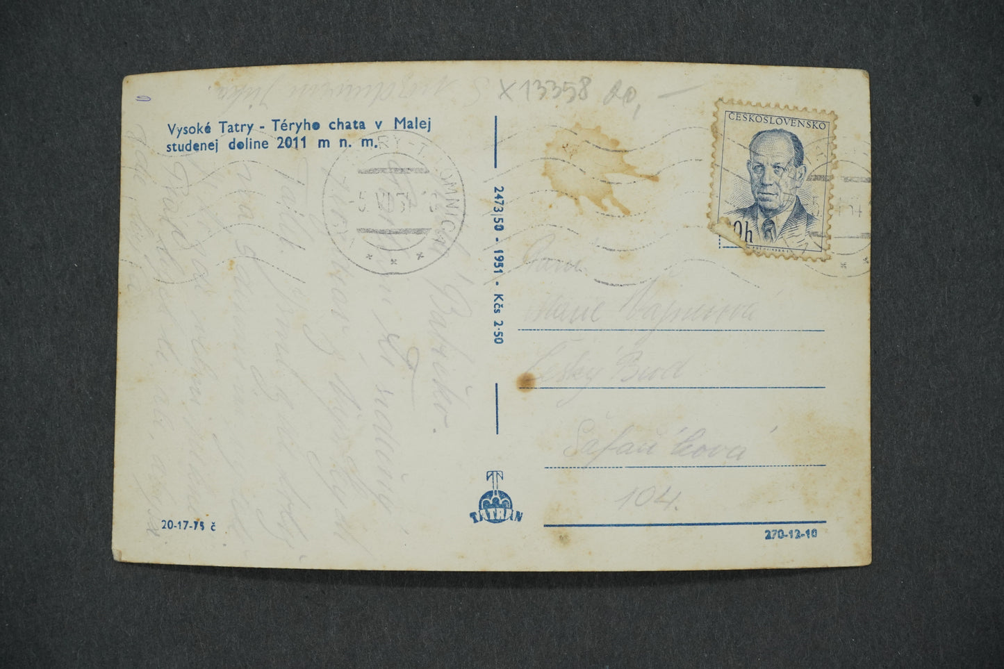Pohlednice VYSOKÉ TATRY (x13358)