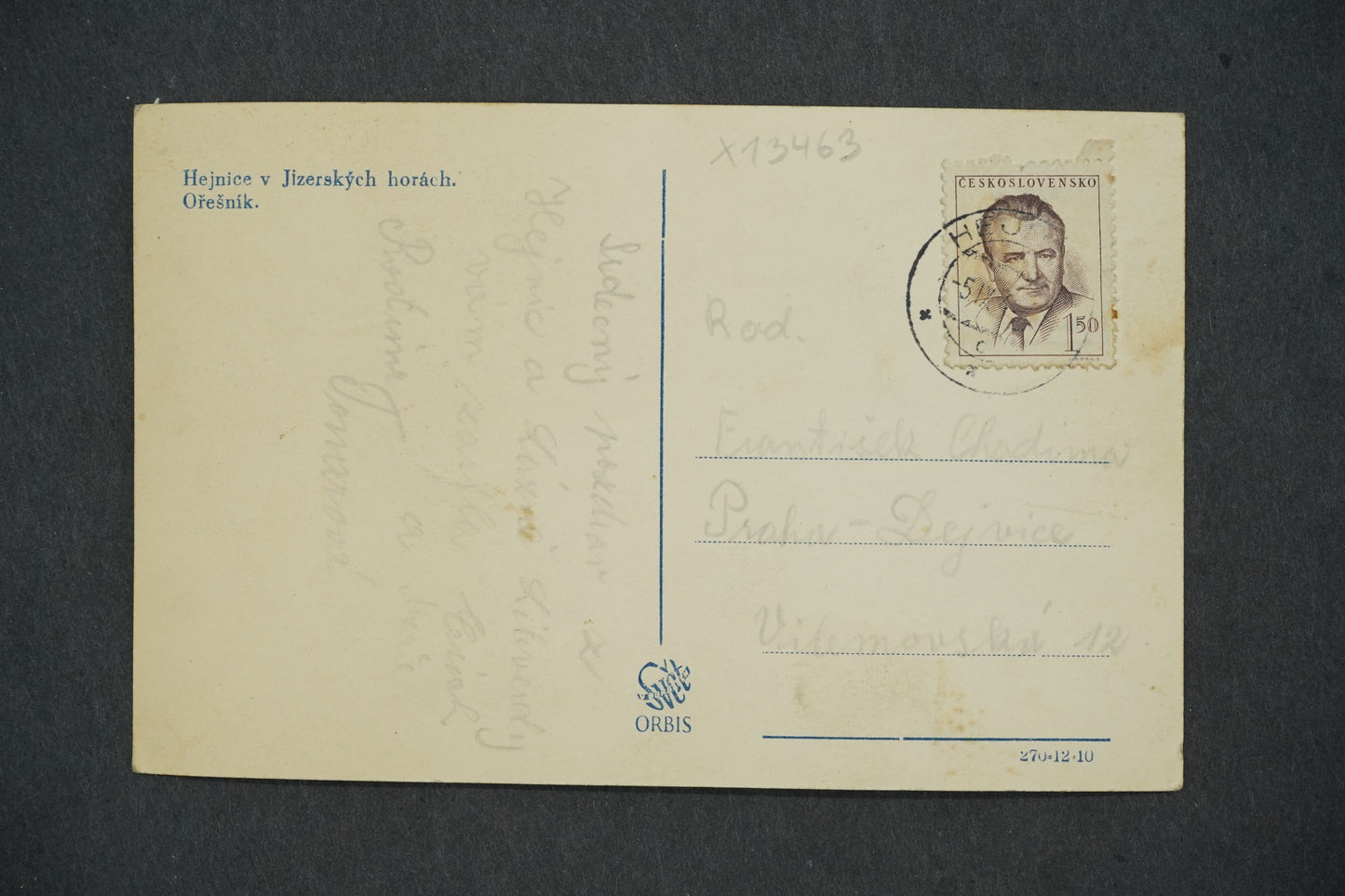 Postcard HEJNICE IN THE JIZER MOUNTAINS (x13463)