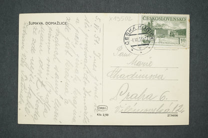 Postcard ŠUMAVA DOMAŽLICE (x13502)