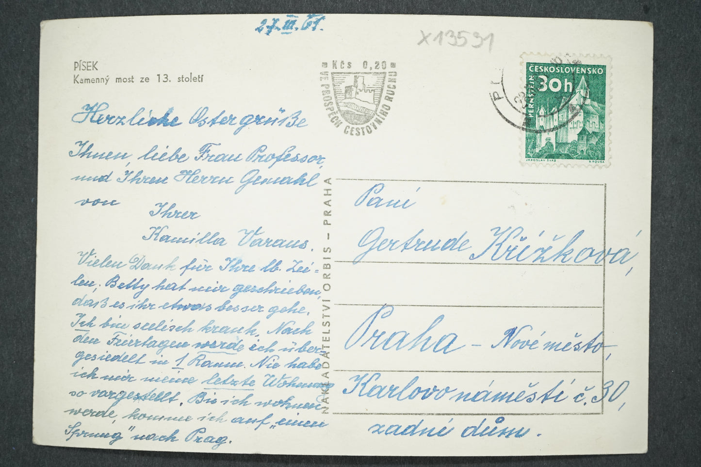 Pohlednice PÍSEK (x13531)