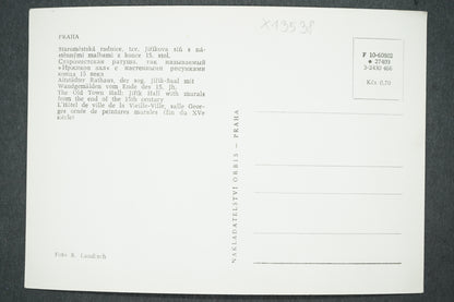 Pohlednice PRAHA STAROMĚSTSKÁ RADNICE JIŘÍKOVA SÍN (x13538)