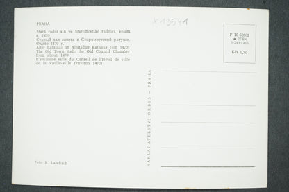 Pohlednice PRAHA RADNÍ SÍŇ VE STAROM. RADNICI KOLEM R 1470 (x13541)