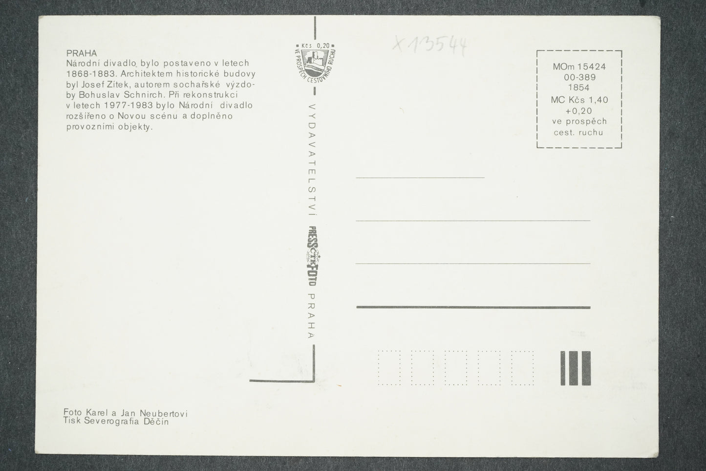 Pohlednice NÁRODNÍ DIVADLO (x13544)