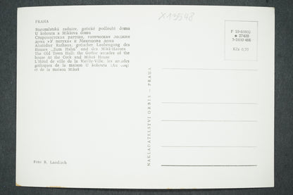 Postcard OLD PRAGUE. TOWN HALL NEAR KOHOUT AND MIKŠ'S HOUSE (x13548)