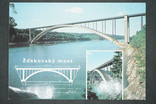 Postcard ŽĎÁKOVSKY BRIDGE (x13551)