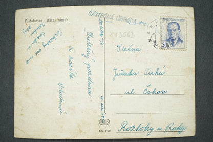 Postcard ČASTOLOVICE - STATE CASTLE (x13563)