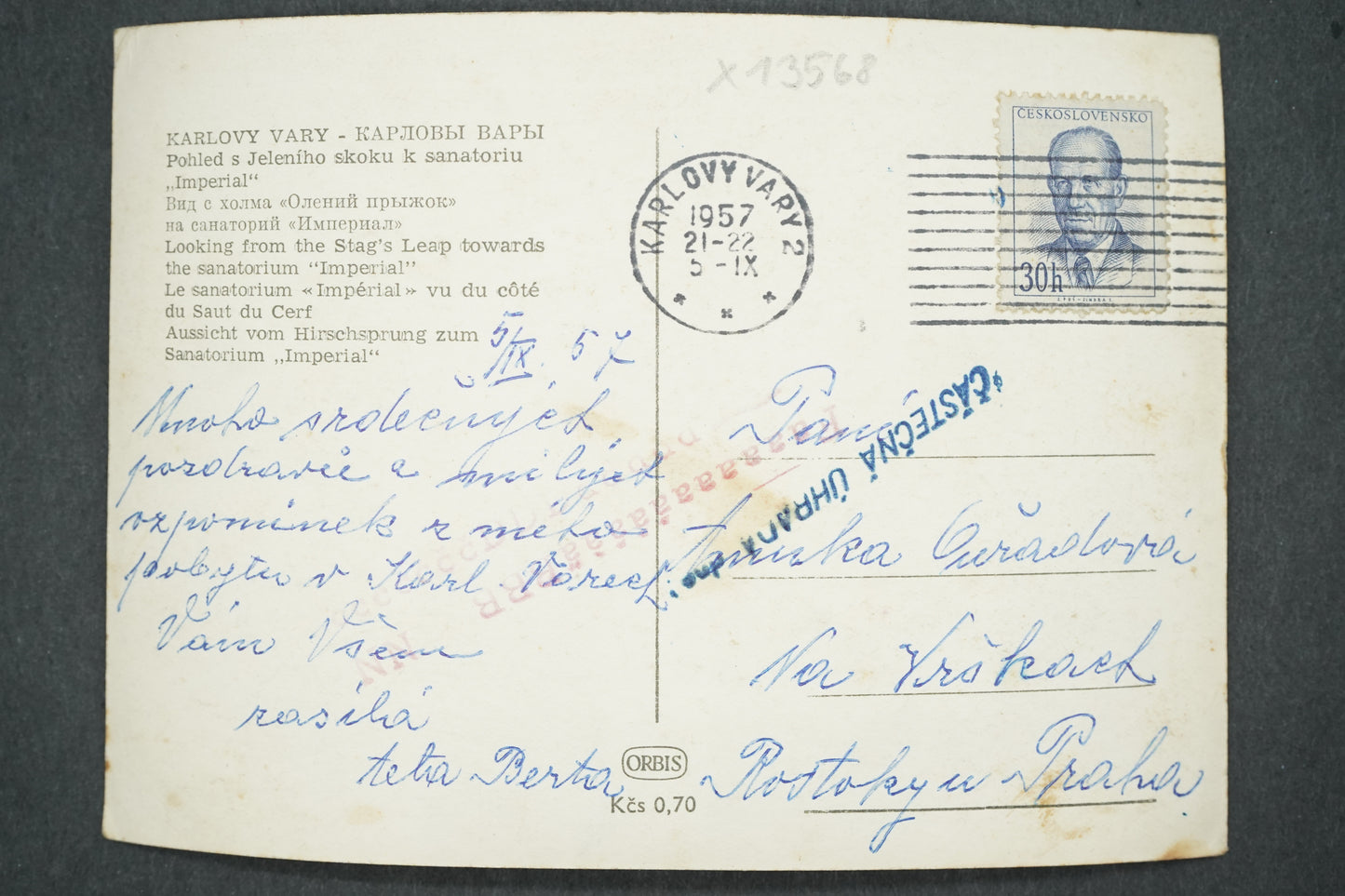 Postcard KARLOVY VARY (x13568)