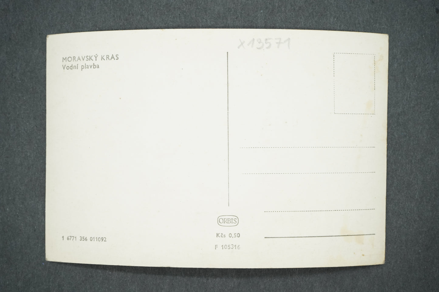 Postcard MORAVIAN KARST WATER CRUISE (x13571)