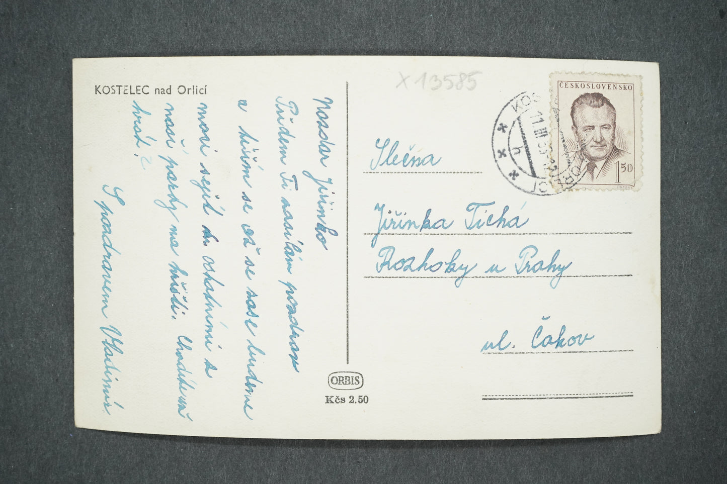 Pohlednice KOSTELEC NAD ORLICÍ (x13585)