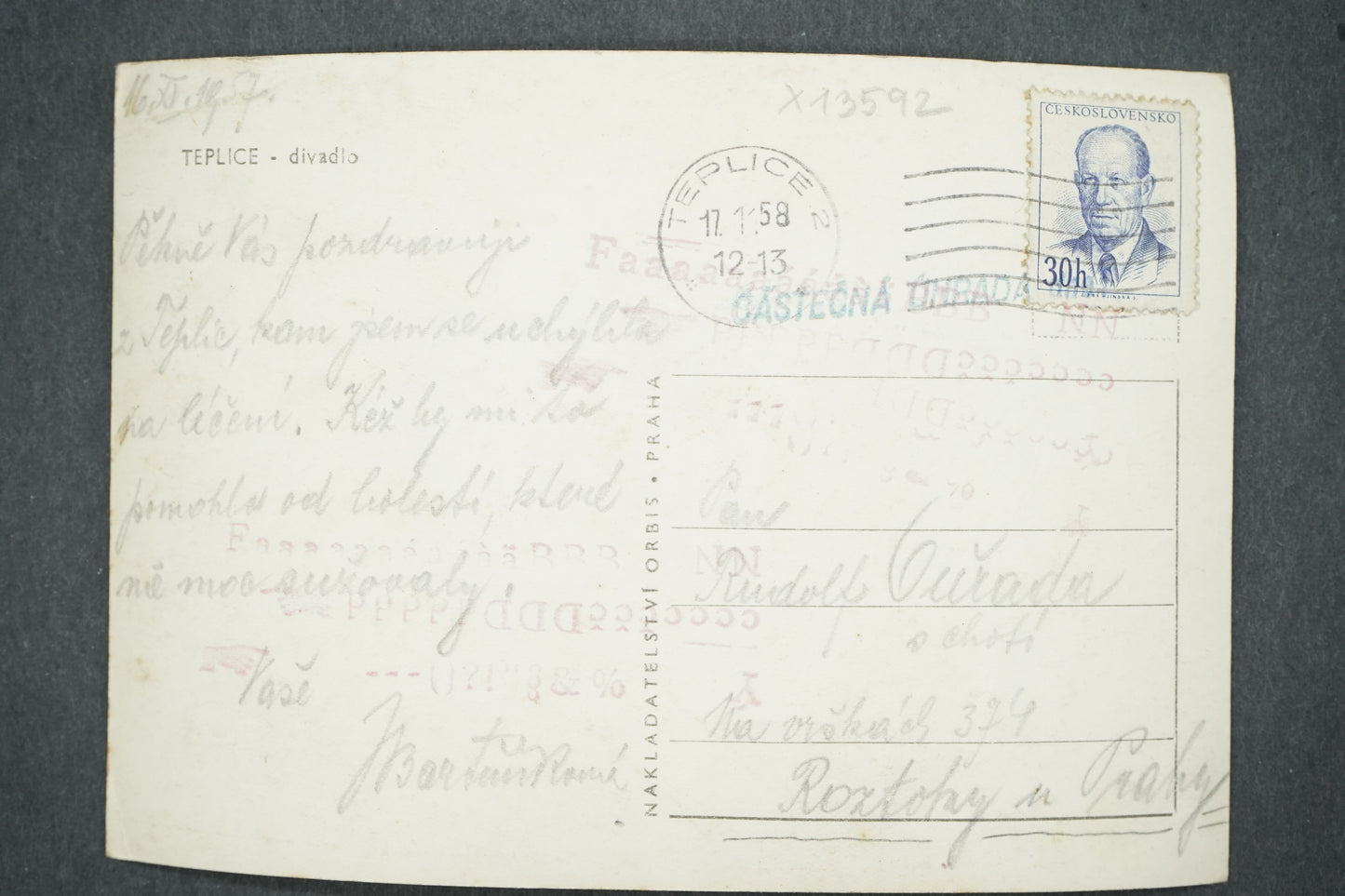 Pohlednice TEPLICE - DIVADLO (x13592)