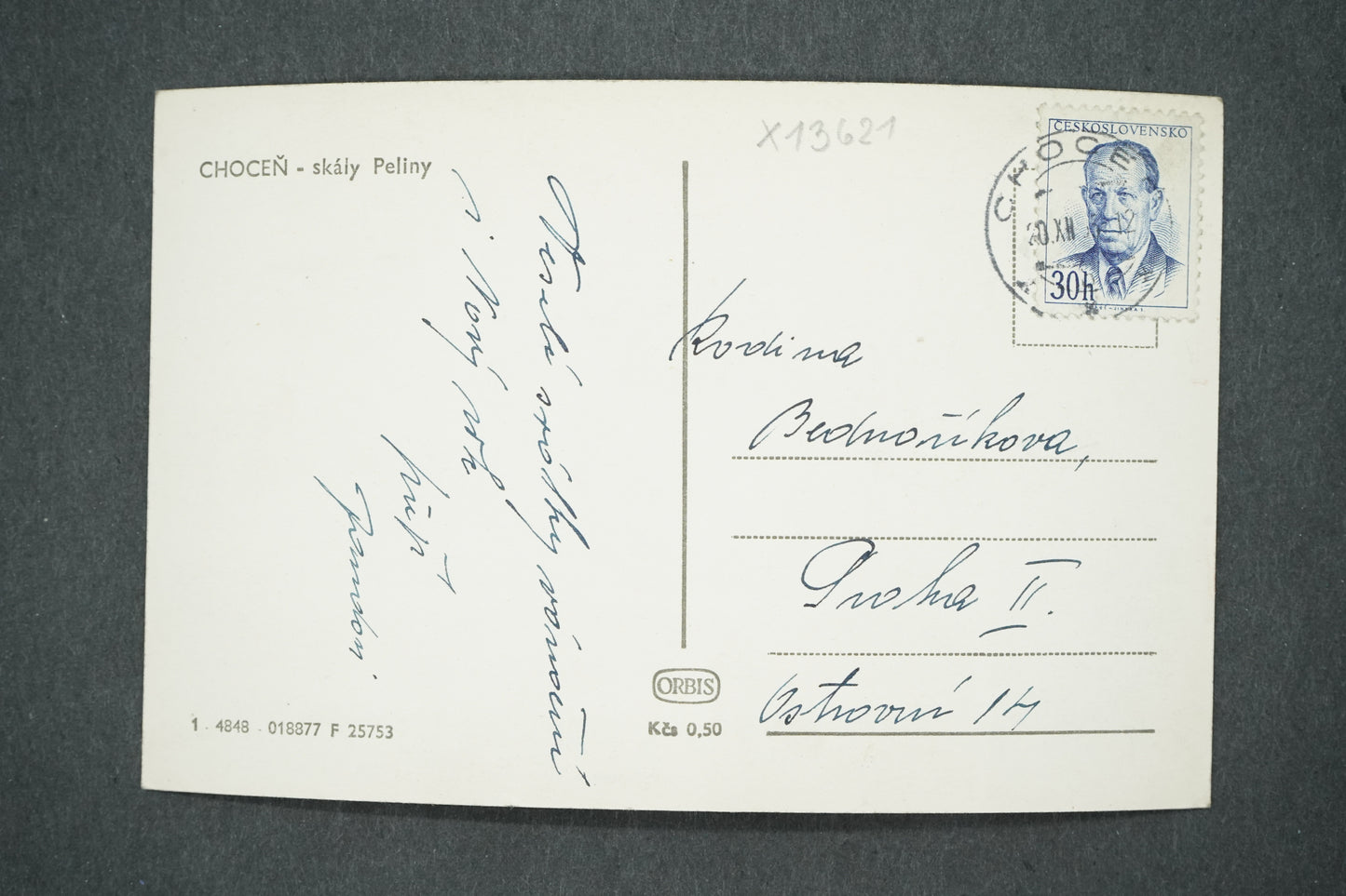 Pohlednice CHOCEŇ - SKÁLY PELINY (x13621)
