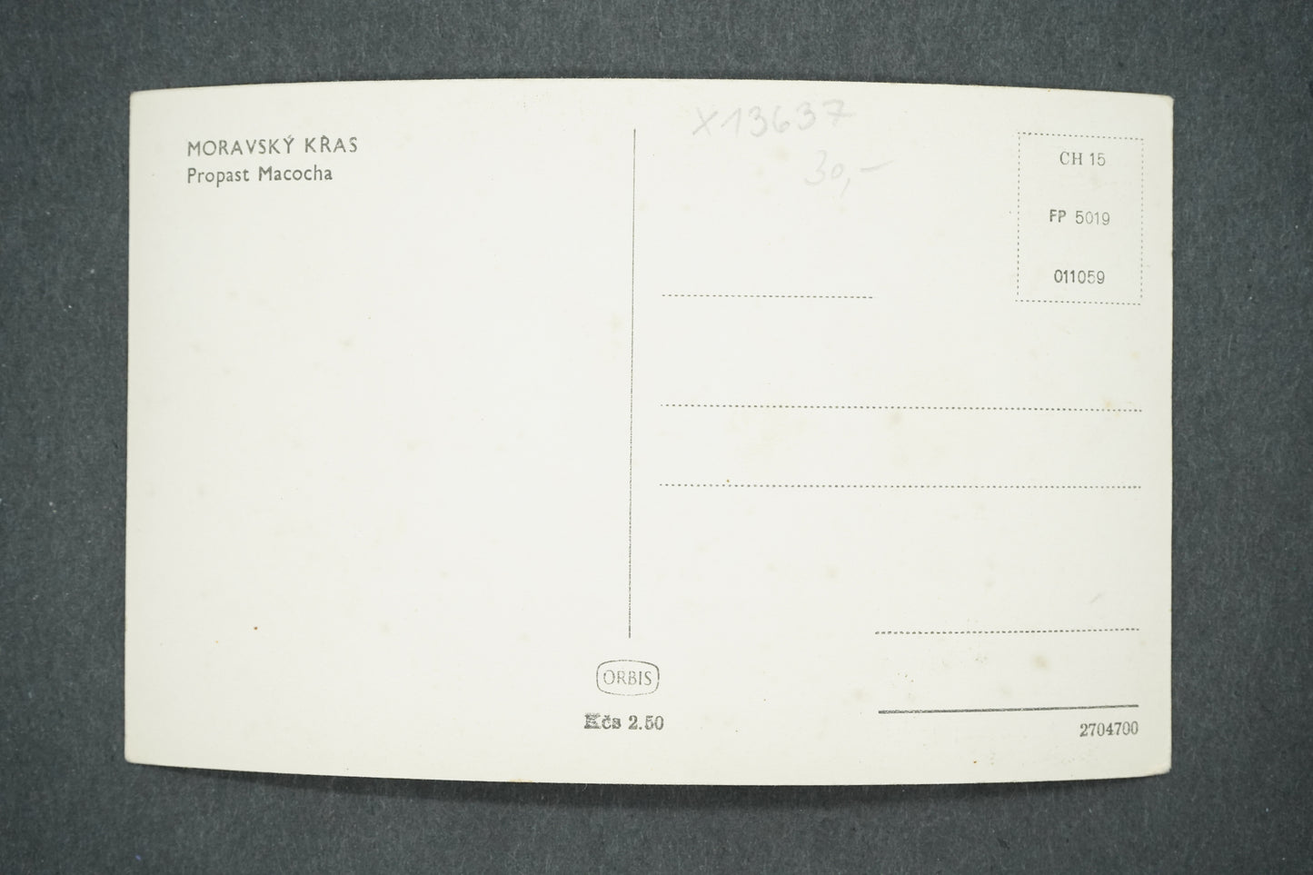 Pohlednice MORAVSKÝ KRAS MACOCHA (x13637)