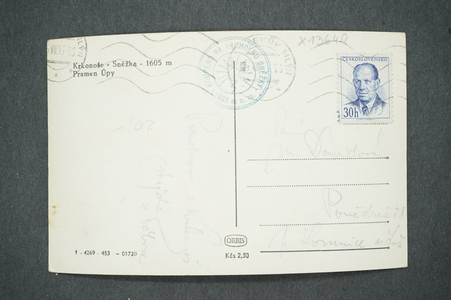 Pohlednice KRKONOŠE - SNĚŽKA (x13640)