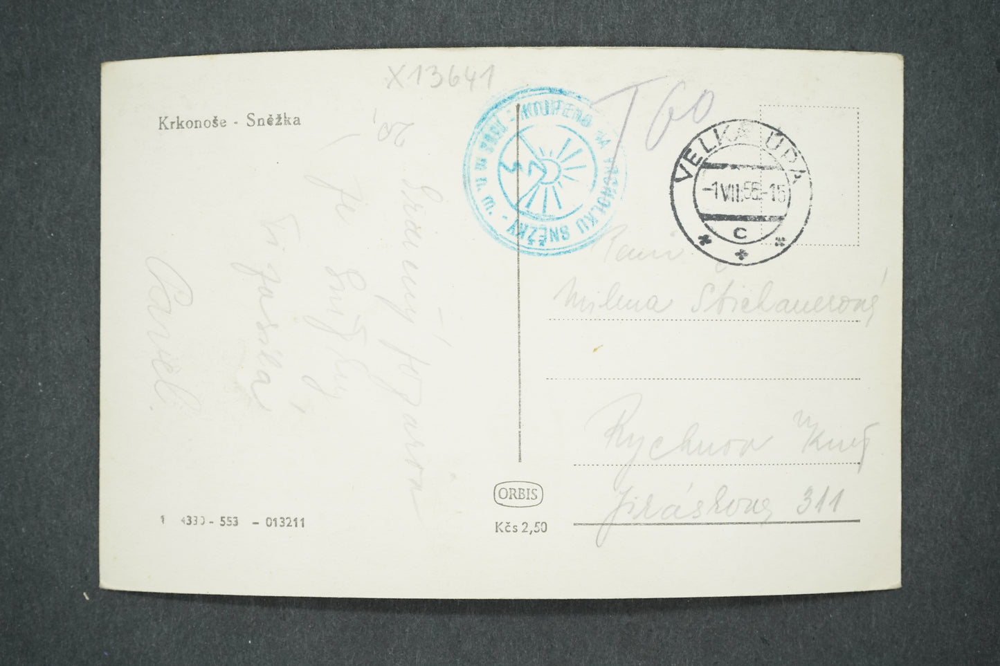 Pohlednice KRKONOŠE SNĚŽKA (x13641)