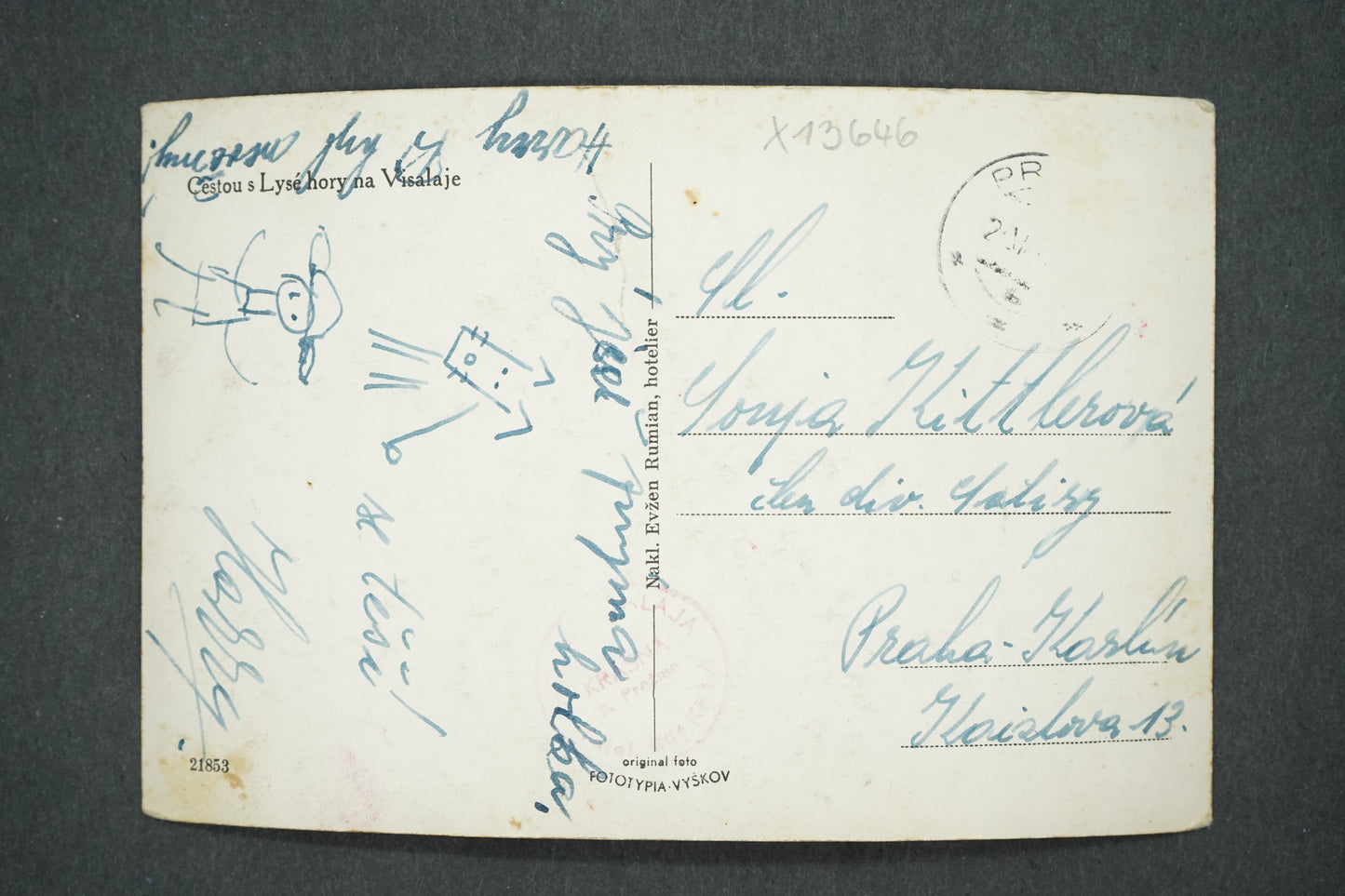 Postcard ON THE WAY FROM THE LYSÁ HORY TO VISALAJE (x13646)