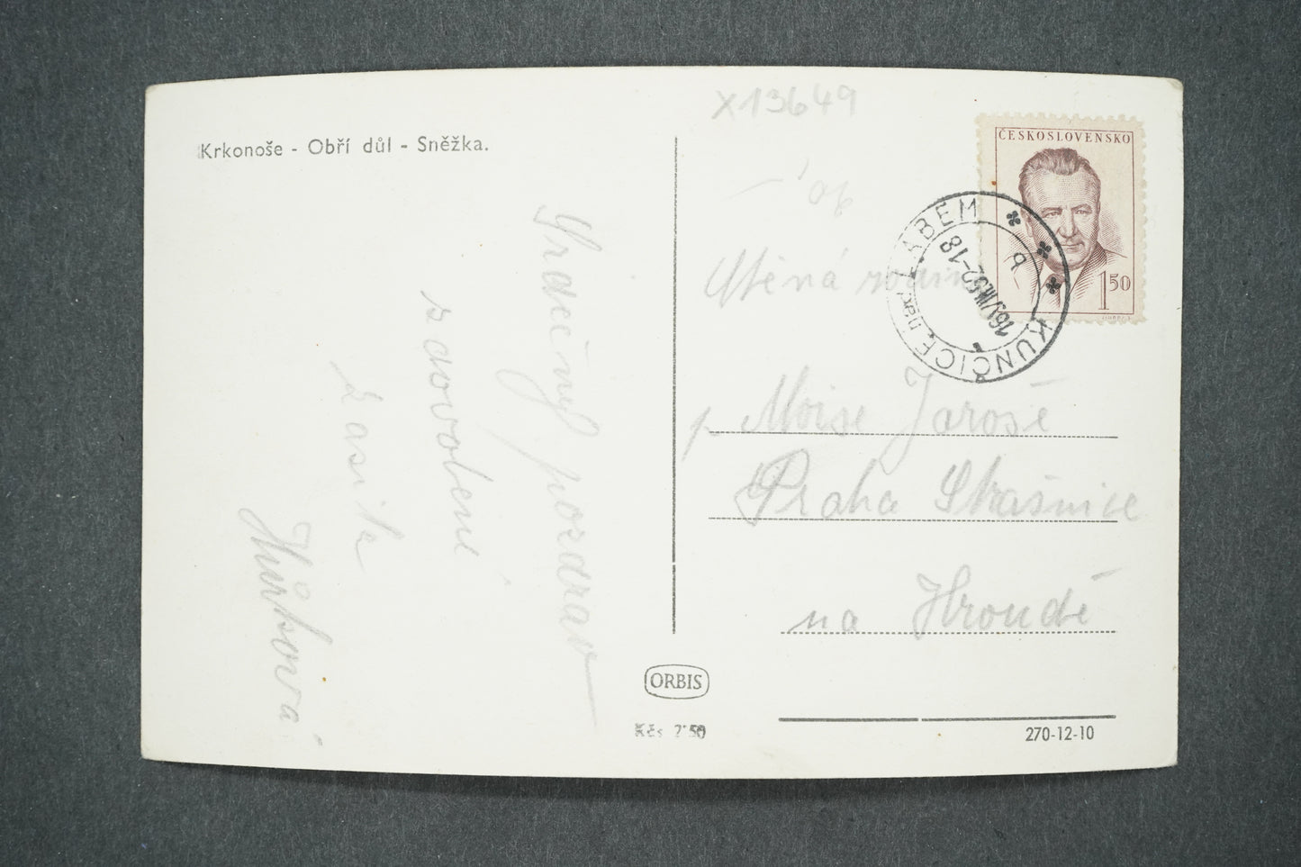 Postcard KRKONOSE - GIANT MINE - SNOW WHITE (x13649)