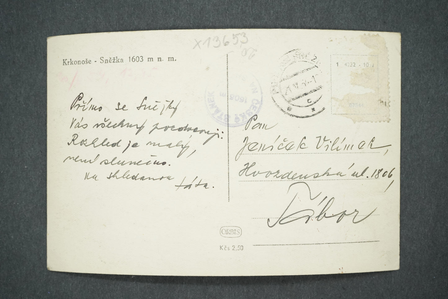 Postcard KRKONOSE - SNOW WHITE (x13653)