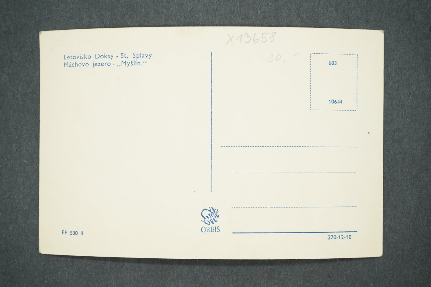 Postcard DOKY RESORT - MACHOVO LAKE MYŠLÍN (x13658)