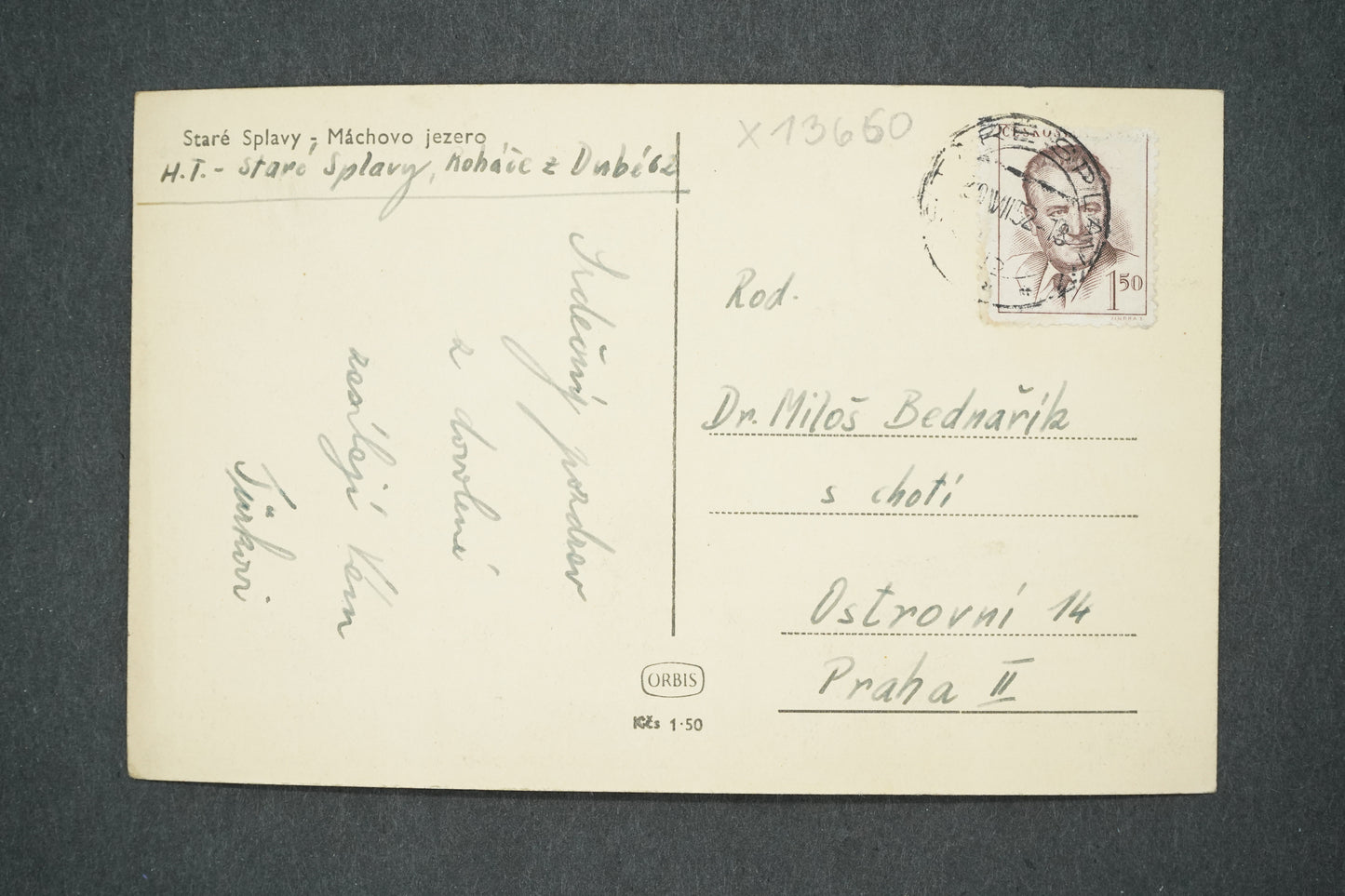 Pohlednice STARÉ SPLAVY, MÁCHOVO JEZERO (x13660)