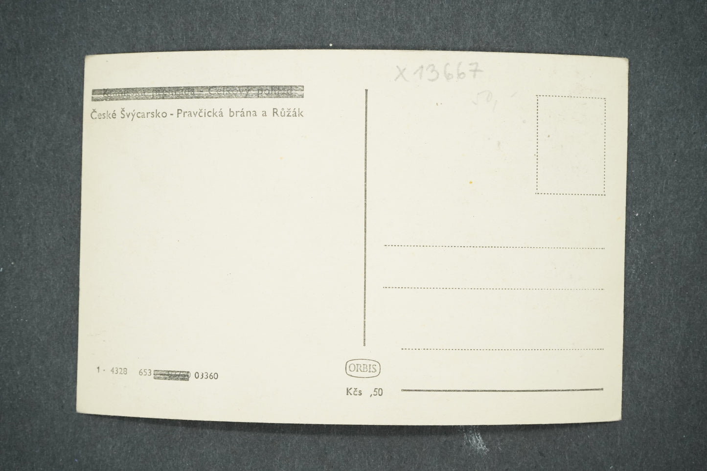 Pohlednice ČESKÉ ŠVÝCARSKO - PRAVČICKÁ BRÁNA A RŮŽÁK (x13667)