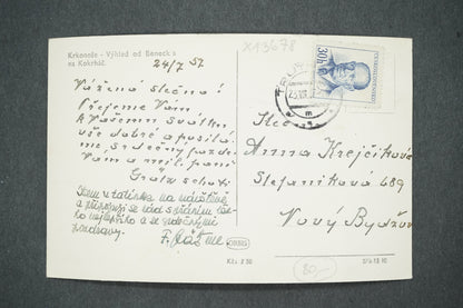 Pohlednice KRKONOŠE - VÝHLED OD BENECKA NA KOKRHÁČ (x13678)