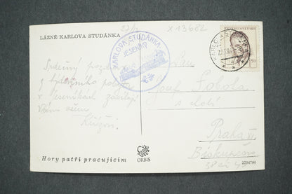 Postcard KARLOVA STUDÁNKA SPA (x13682)