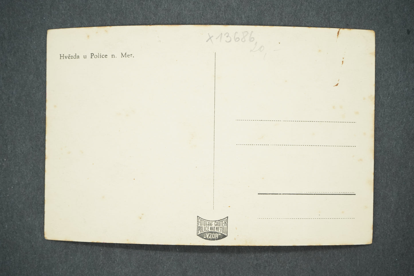 Postcard STAR AT THE POLICE STATION OVER METUJÍ (x13686)