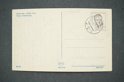 Pohlednice KRKONOŠE - VELKÁ ÚPA CHATY RŮŽOHORKY (x13690)