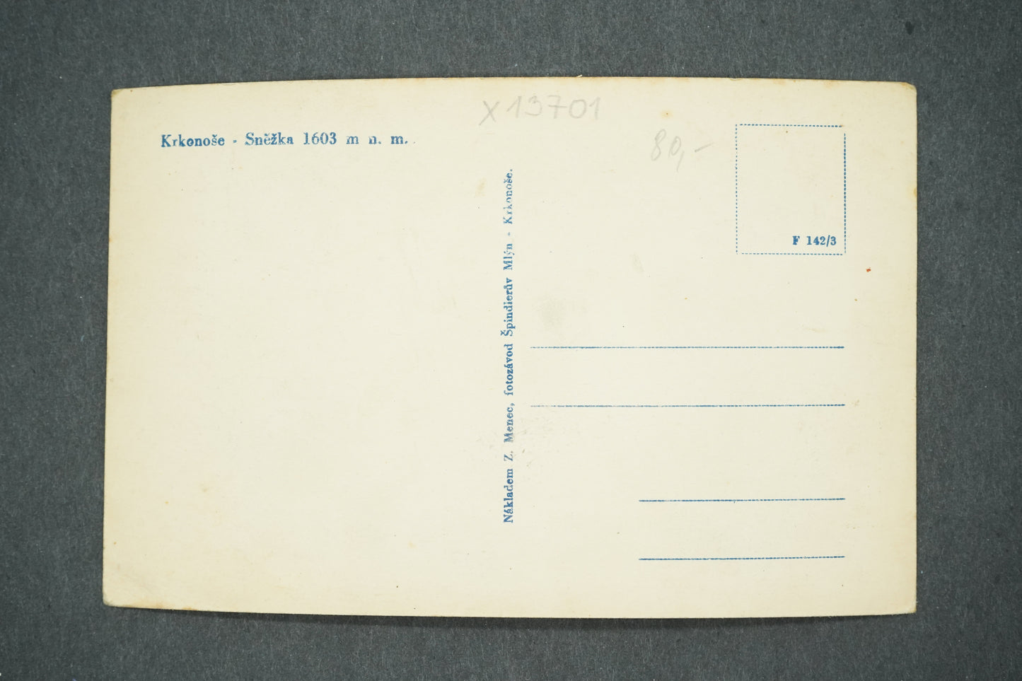 Postcard KRKONOSE - SNOW WHITE (x13701)