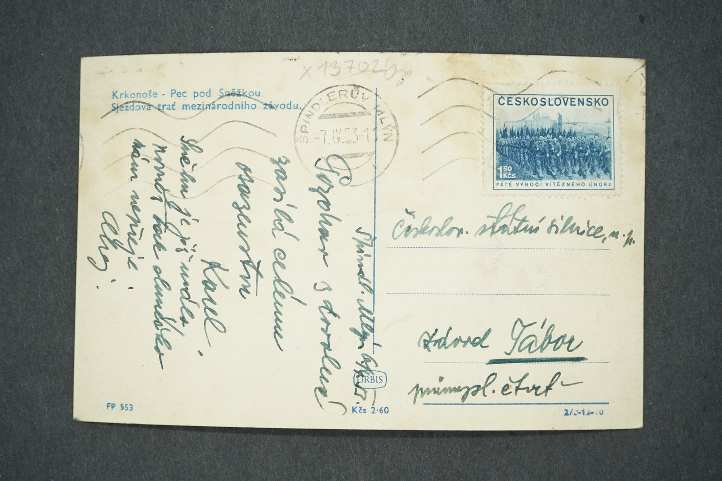 Pohlednice KRKONOŠE - PEC POD SNĚŽKOU (x13702)