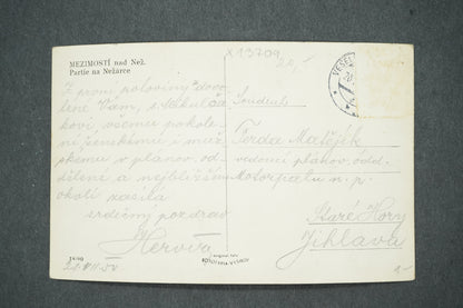 Pohlednice MEZIMOSTÍ NAD NEŽ. PARTIE NA NEŽÁRCE (x13709)